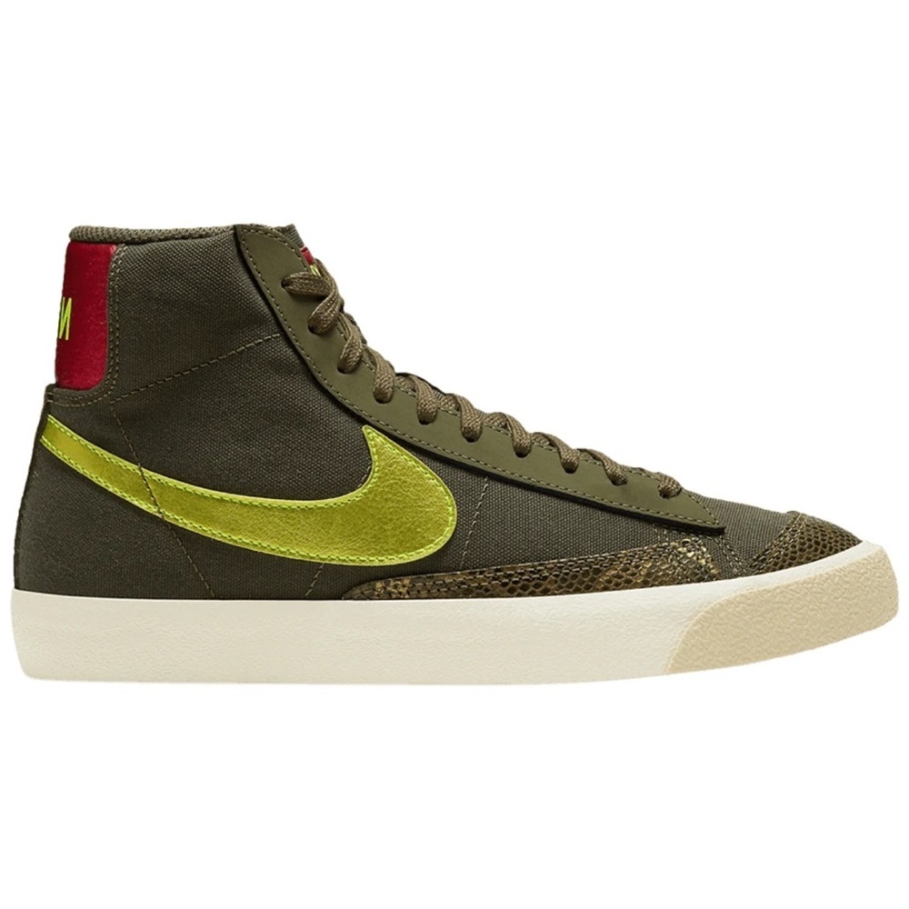 Nike Olive and Red High-Top Sneakers
